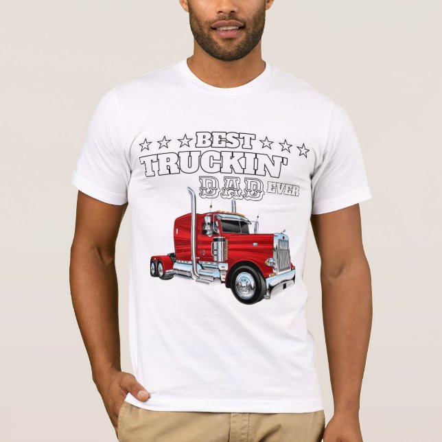 Red truck ,Best Dad T-Shirt (Front)