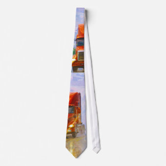 RED TRUCK BIG RIG TRUCKERS Fashion Tie
