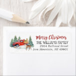 Red Truck | Christmas Return Address Label<br><div class="desc">Featuring a vintage red Christmas truck and cute little reindeer. You’re getting ready to send out a bunch of letters, mailers, or invitations and you don’t want to spend the time (and energy) writing out the return address on each and every one of them. What do you do? You get...</div>