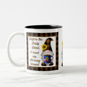 Red Truck Gnome Coffee Two-Tone Coffee Mug