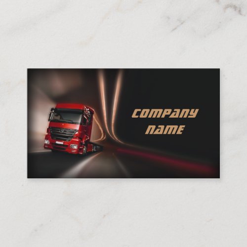 Red Truck In The Motion Card Business Cards