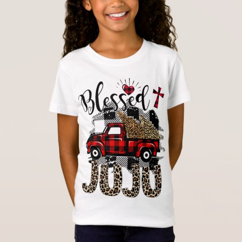 Red truck Leopard blessed Juju best gift for grand T_Shirt