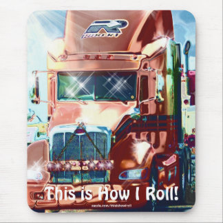RED TRUCK LORRY DRIVERS Mousepad