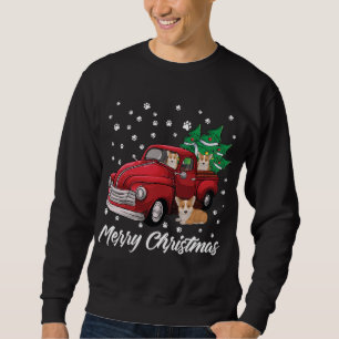 Red Truck Merry Christmas Tree Corgi Dog Christmas Sweatshirt