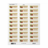 Red Truck Pine Tree Christmas ,Glittery Label | Zazzle