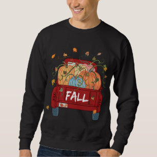 Red Truck Pumpkin Autumn Fall Thanksgiving day Gif Sweatshirt