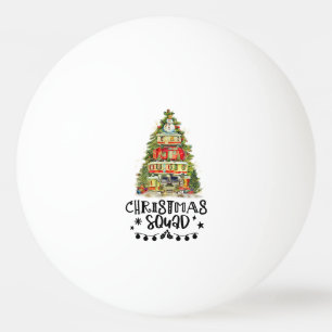 Red truck with Christmas Tree for Ping pong player Ball
