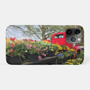 Red Truck with Spring Flowers & Rainbow iPhone 11 Pro Case