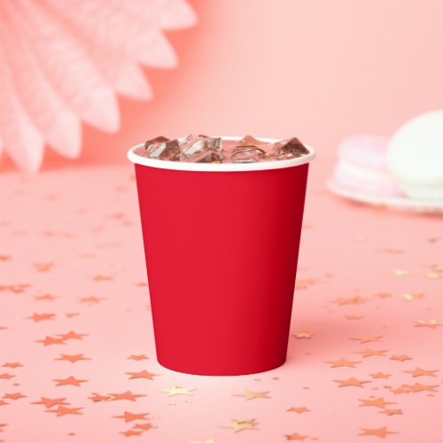 Red true red solid color paper cups