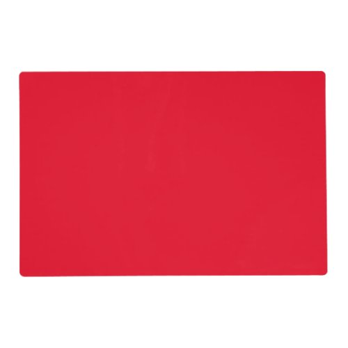 Red true red solid color placemat