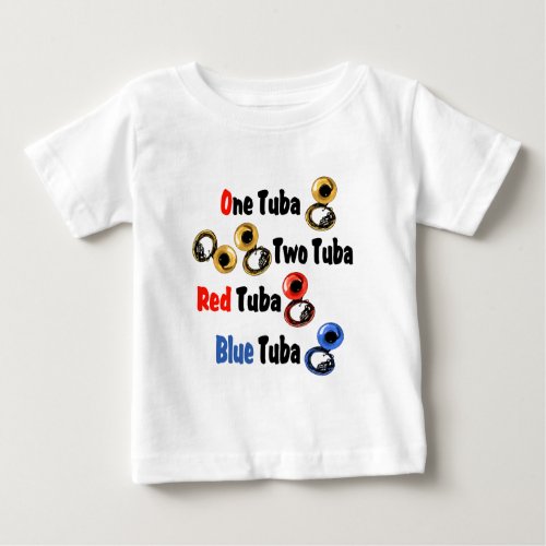 Red Tuba Blue Tuba Baby T_Shirt