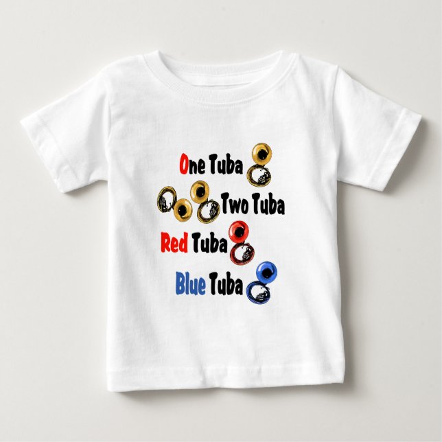 Red Tuba Blue Tuba Baby T-Shirt (Front)