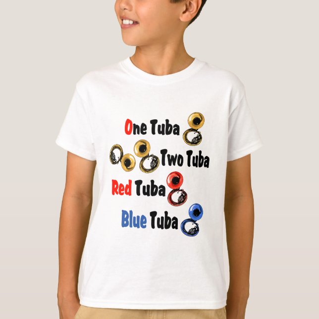 Red Tuba Blue Tuba T-Shirt (Front)