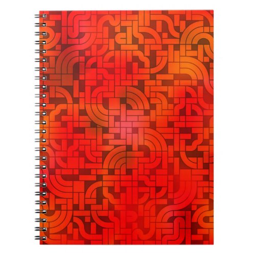Red Tube Pattern Notebook