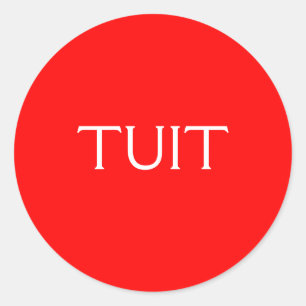 Red TUIT Classic Round Sticker