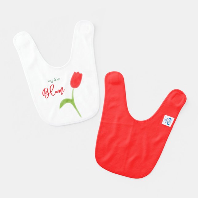 Red tulip baby T-Shirt Baby Bib (Creator Uploaded)