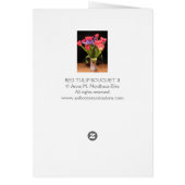 Red Tulip Bouquet II Cards (Back)