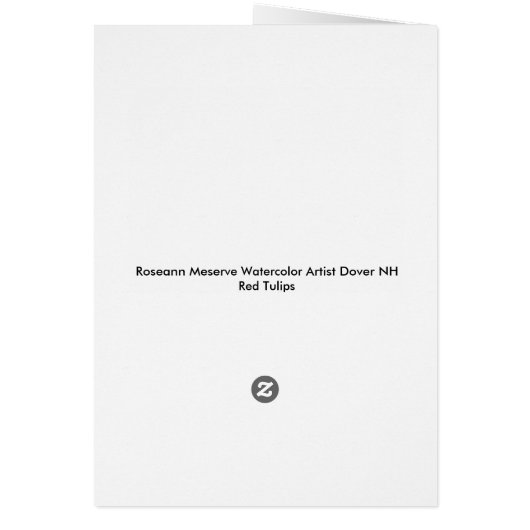 Red Tulip Card (Back)