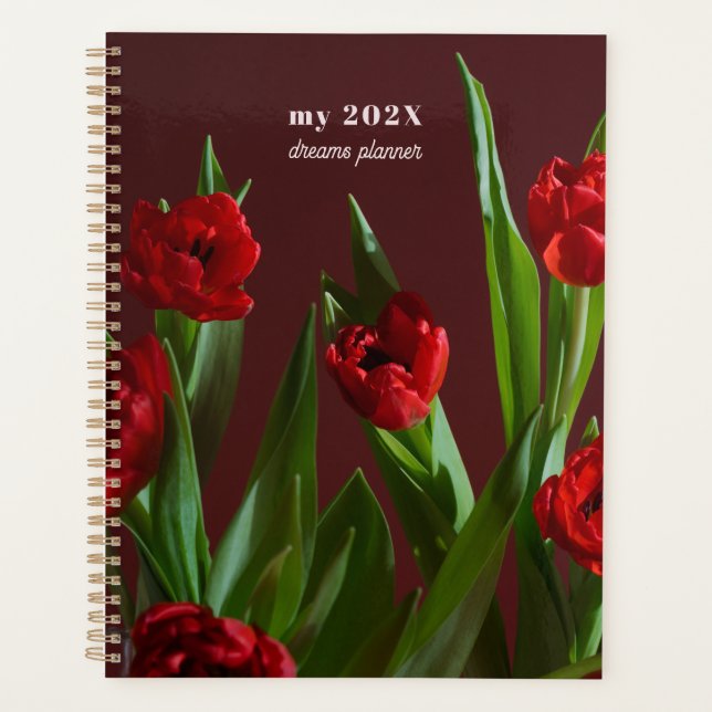 Red Tulip Dreams Planner (Front)