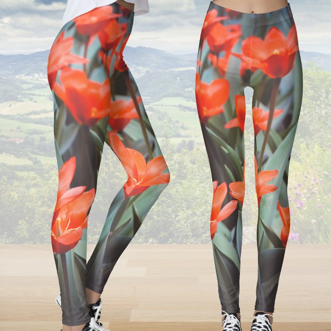 Red tulip field leggings (Creator Uploaded)