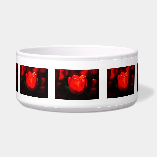 Red Tulip Flower - Fire Bowl (Front)