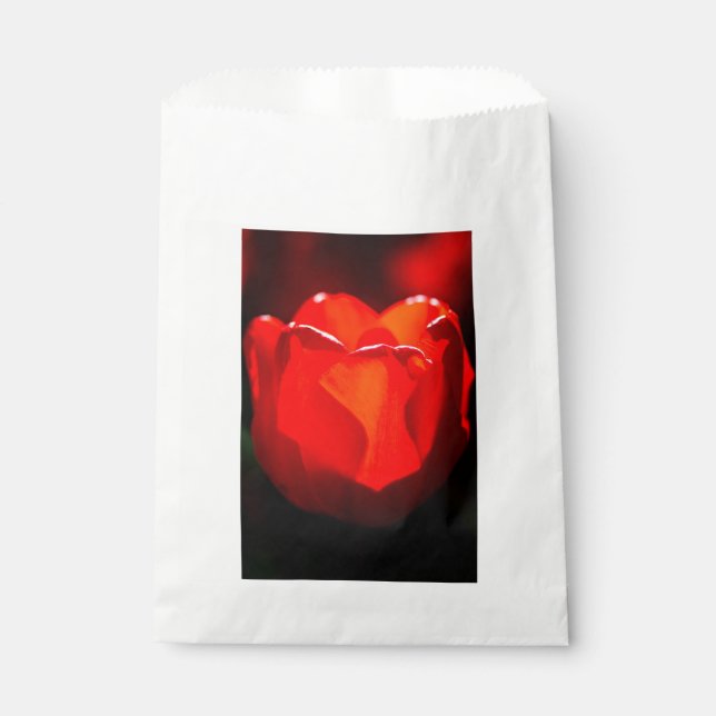 Red Tulip Flower - Fire Favor Bag (Front)