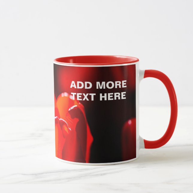 Red Tulip Flower - Fire Mug (Right)