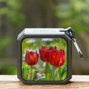 Red Tulip Flower Garden Art Speaker