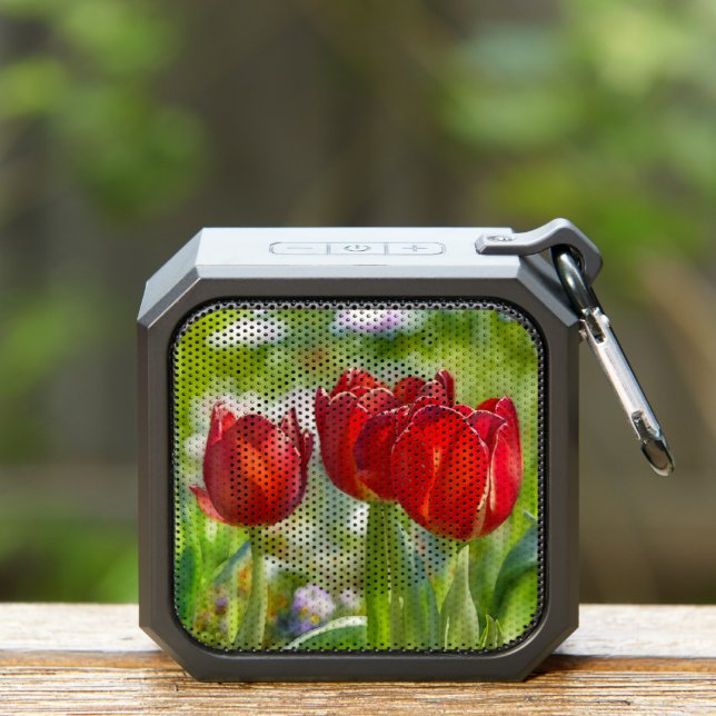 Red Tulip Flower Garden Art Speaker (Insitu(Outdoor))
