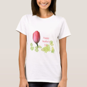red tulip flower, happy mother's day T-Shirt