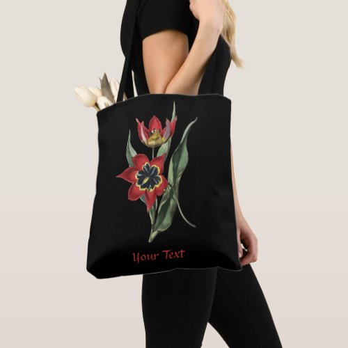 Red Tulip Flower Tote Bag
