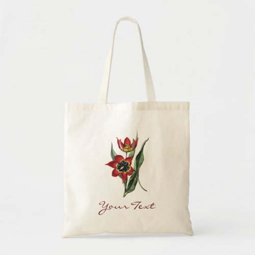 Red Tulip Flower Tote Bag