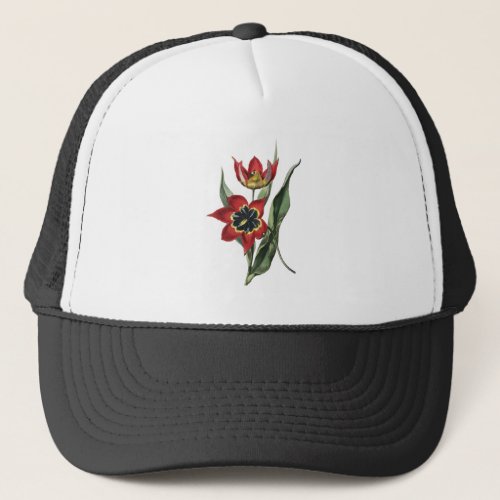 Red Tulip Flower Trucker Hat