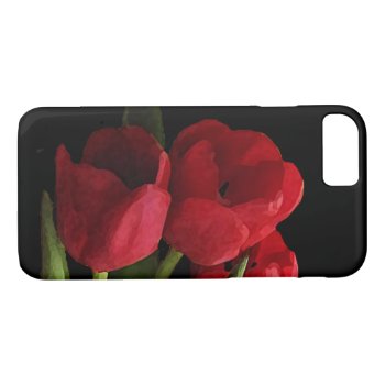 Red Tulip Flowers Iphone 11 Case by Bebops at Zazzle