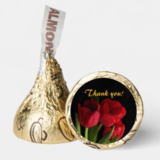 Red Tulip Flowers Thank You Hershey®'s Kisses®