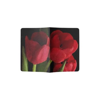 Red Tulip Garden Flowers Floral Passport Holder by Bebops at Zazzle
