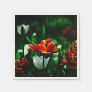 Red Tulip - His Majesty the King Paper Napkins
