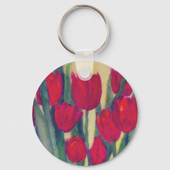 red tulip keychain (Front)