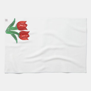Red Tulip Kitchen Towels