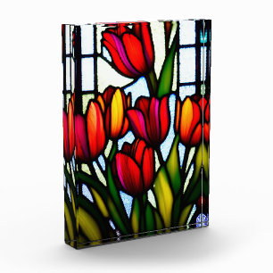 Red Tulip Leadlight, Photo Block