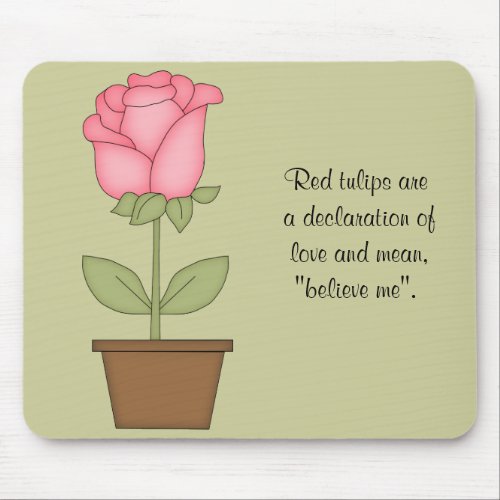 Red Tulip Mousepad