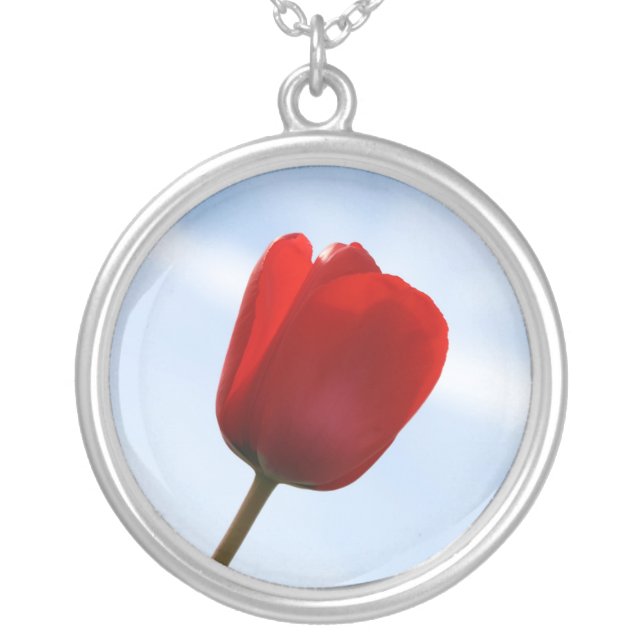 Red Tulip Necklace (Front)