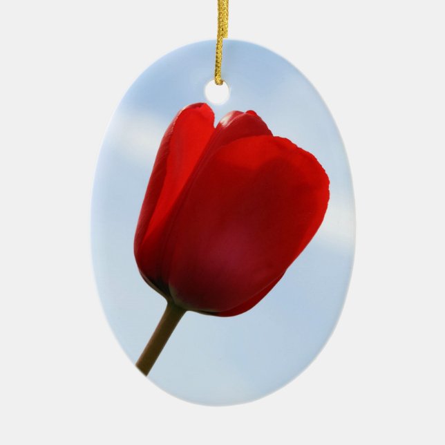 Red Tulip Ornament (Front)