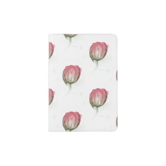 Red tulip passport holder