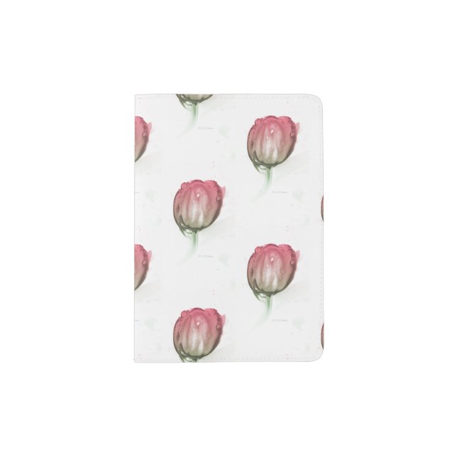 Red tulip passport holder (Front)