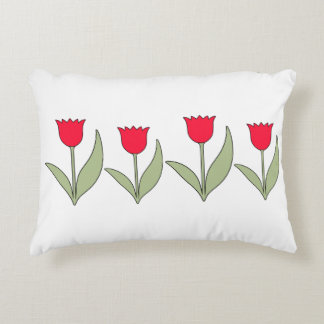 red tulip pillow