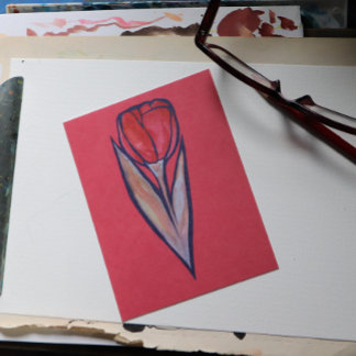 Red Tulip Spring Nature                            Postcard