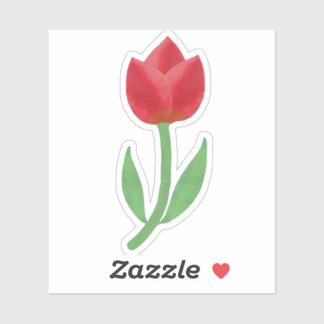 Red Tulip Sticker (Sheet)