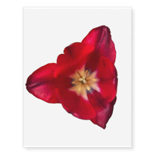 Red Tulip Temporary Tattoos