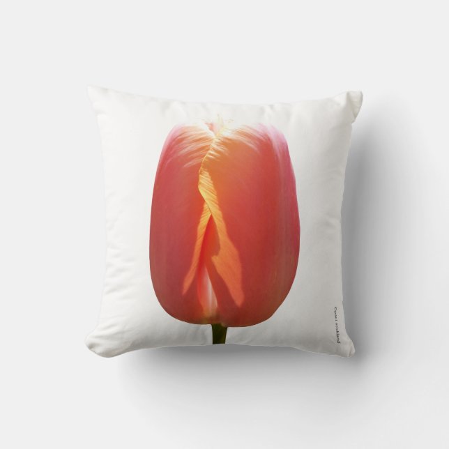 Red Tulip Throw Pillow (Front)